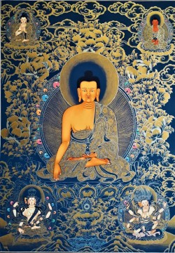 buddha Painting - Shakyamuni Buddha Thangka 2 Buddhism